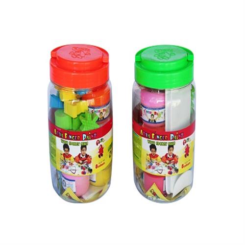 رنگ انگشتی 8 رنگ با مهر اسفنجی (7006)