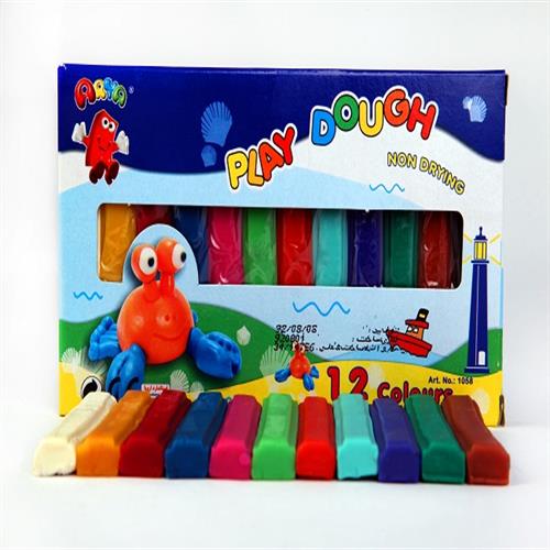 خمیر بازی 12 رنگ مقوائی(1058)​