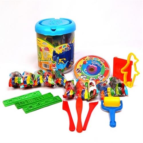 خمیر سطلی 10 رنگ با دی وی دی(1068)​